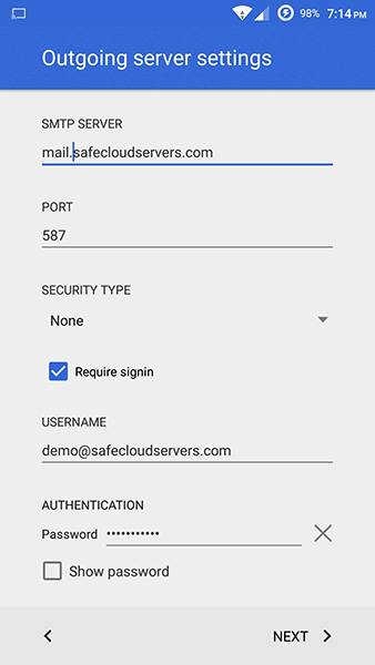 Gmail settings