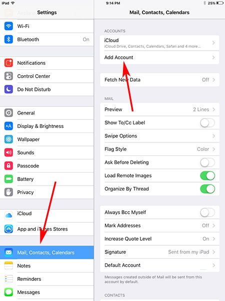 How to add your e-mail account to your iphone