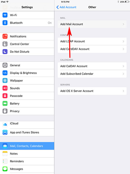 Adding email to iOS